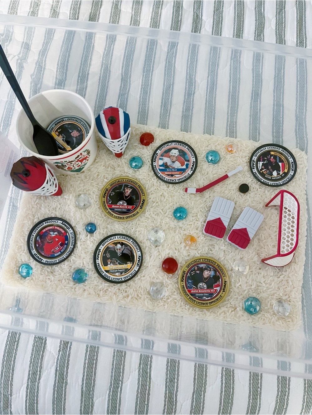 Hockey Sensory Bin